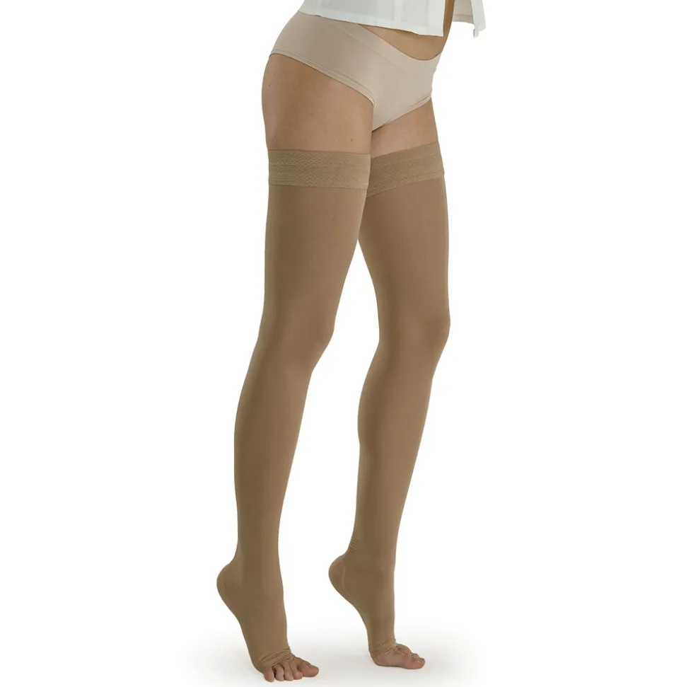 Calze Taglie Forti|Calze Autoreggenti Terapeutiche (Ccl 1-2-3)^Solidea Marilyn CCL. 1 Plus Punta Aperta