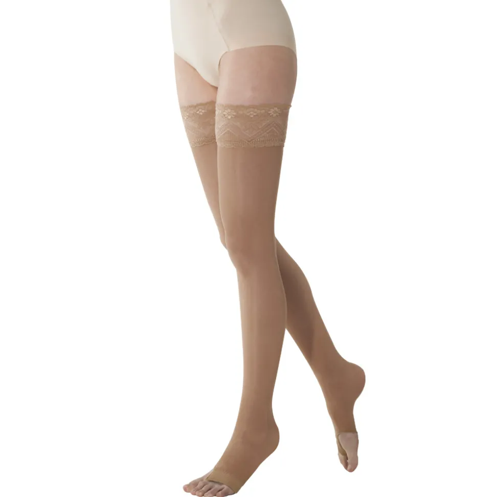 Calze Maglia Liscia|Calze Punta Aperta^Solidea Marilyn Open Toe 140